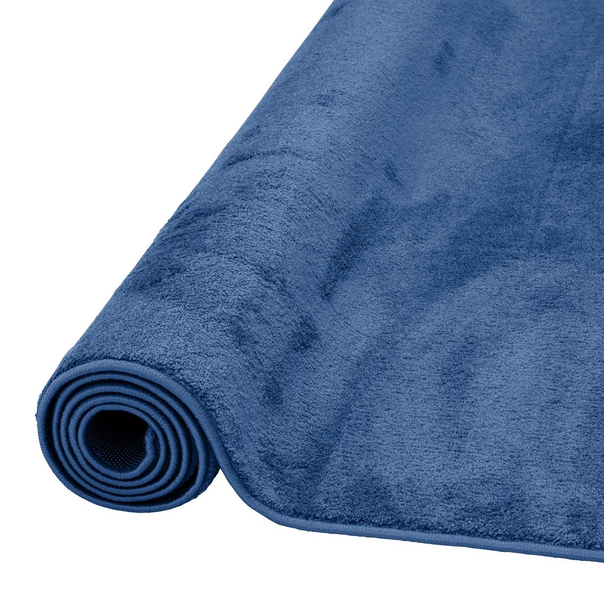 LUXUS SUPER SOFT HOCHFLOR LANGFLOR TEPPICH DELUXE - Dunkelblau, Textil (160/240cm) - Snapstyle