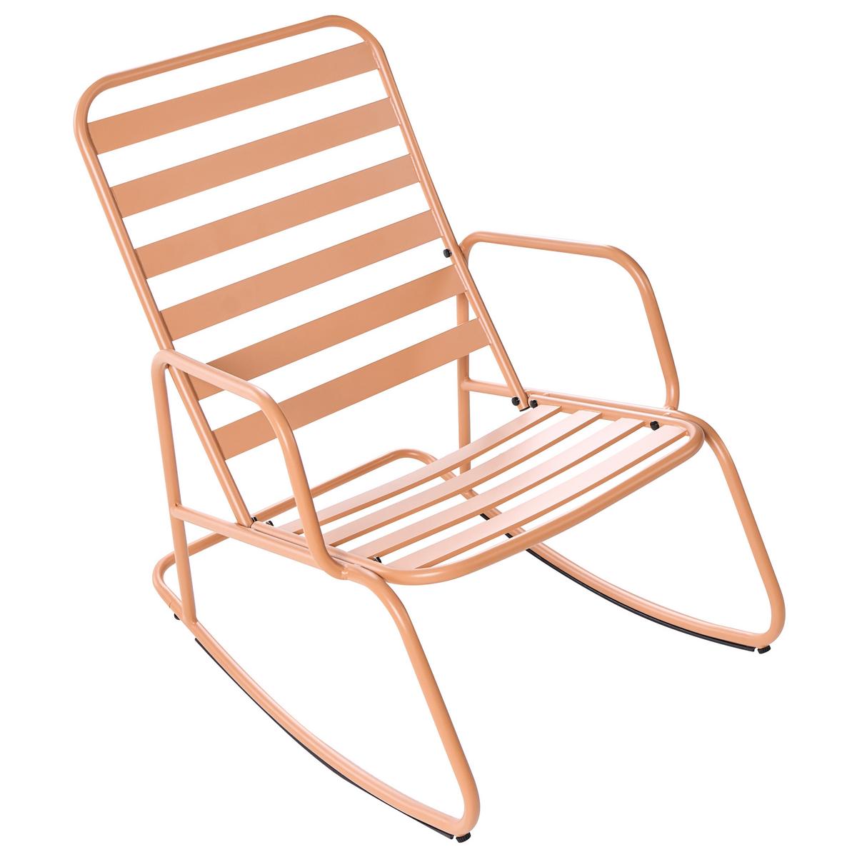 GARTEN-SCHAUKELSTUHL Goldbraun Turi - Braun, Metall (66/92/96cm) - Beliani