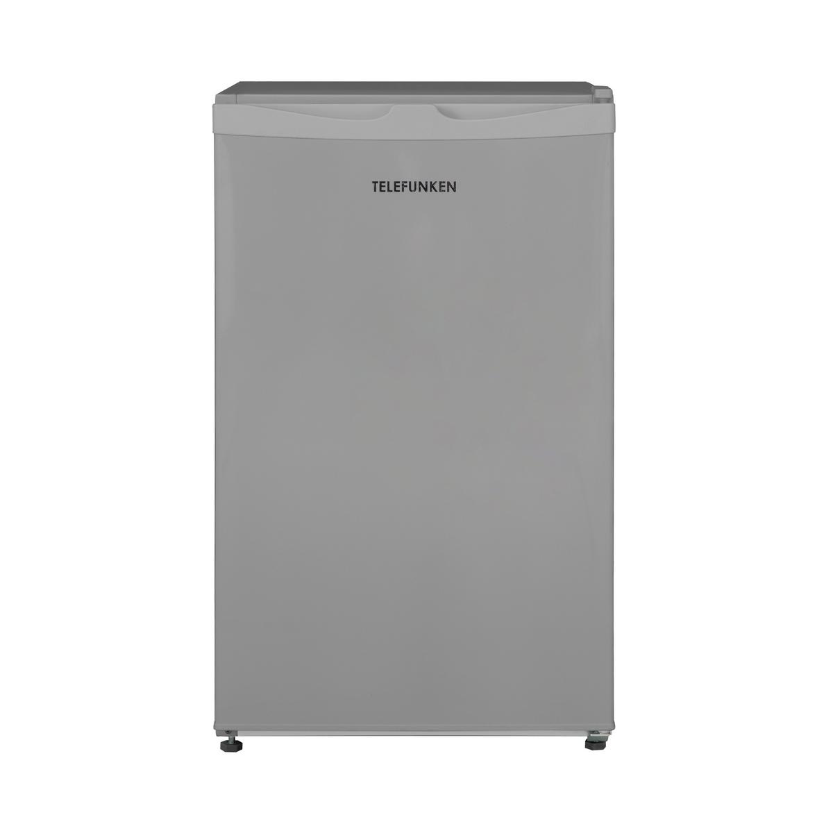 KÜHLSCHRANK, ohne Gefrierfach, freistehend, klein, 90 Liter Nutzinhalt, mit Gemüsefach & 3 Ablagen, Temperaturregelung, CF-31-121-S - Silberfarben, Kunststoff/Metall (48/82.1/50cm) - Telefunken