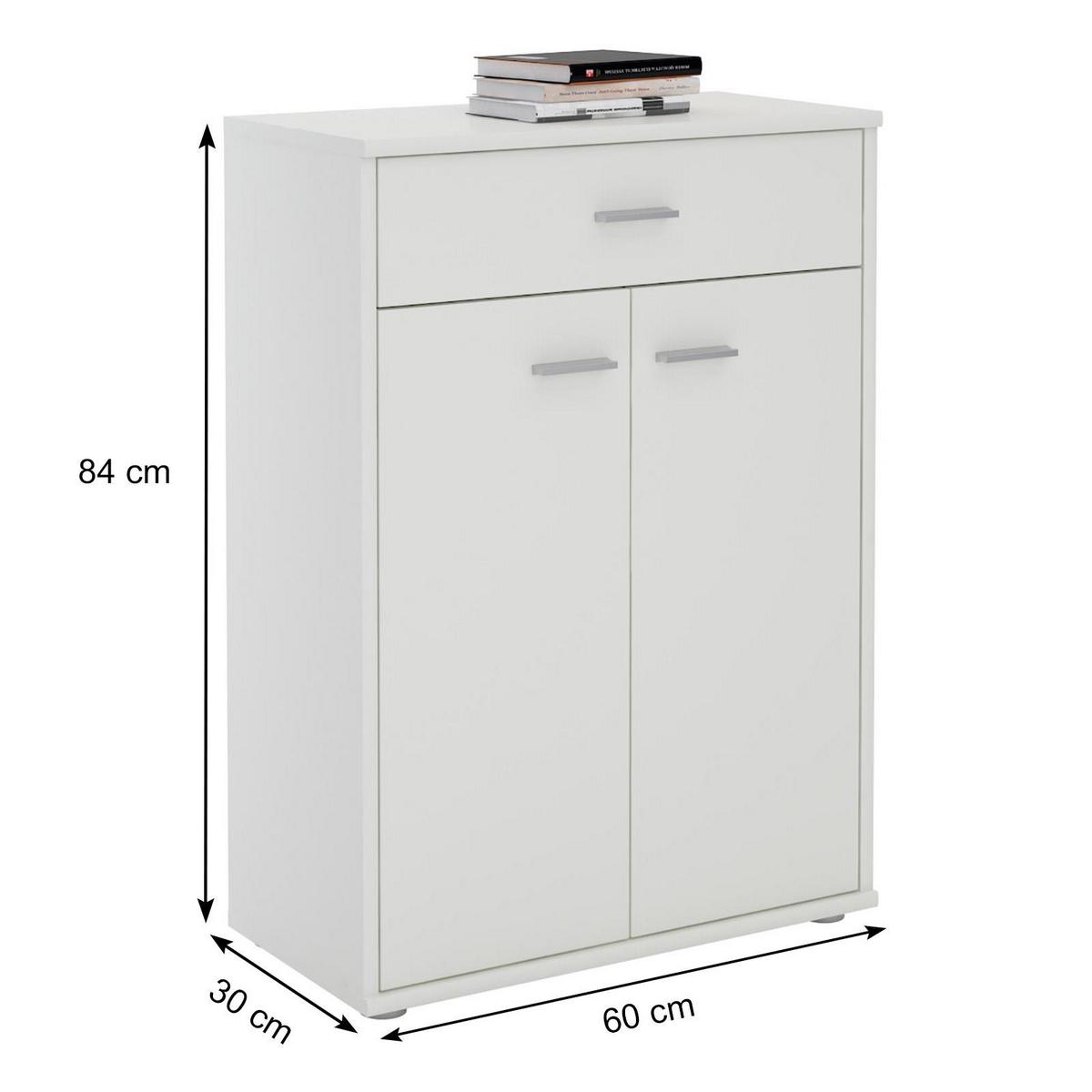 KOMMODE TOMMY weiß - Weiß, Holzwerkstoff (60/84/30cm) - CARO-Möbel