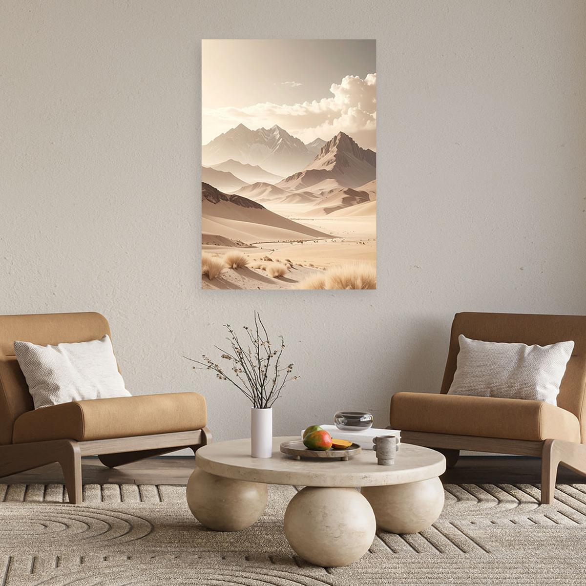 LEINWANDBILD Landschaften 80x120cm - Beige, Textil (80/120cm) - Feeby