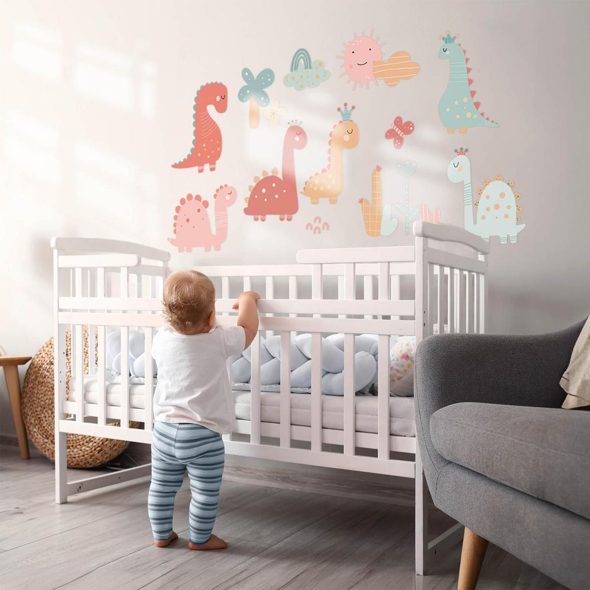 WANDAUFKLEBER 60x92cm - Die Welt der Dinosaurier - Multicolor, Kunststoff (60/92/0.1cm) - Wallfluent