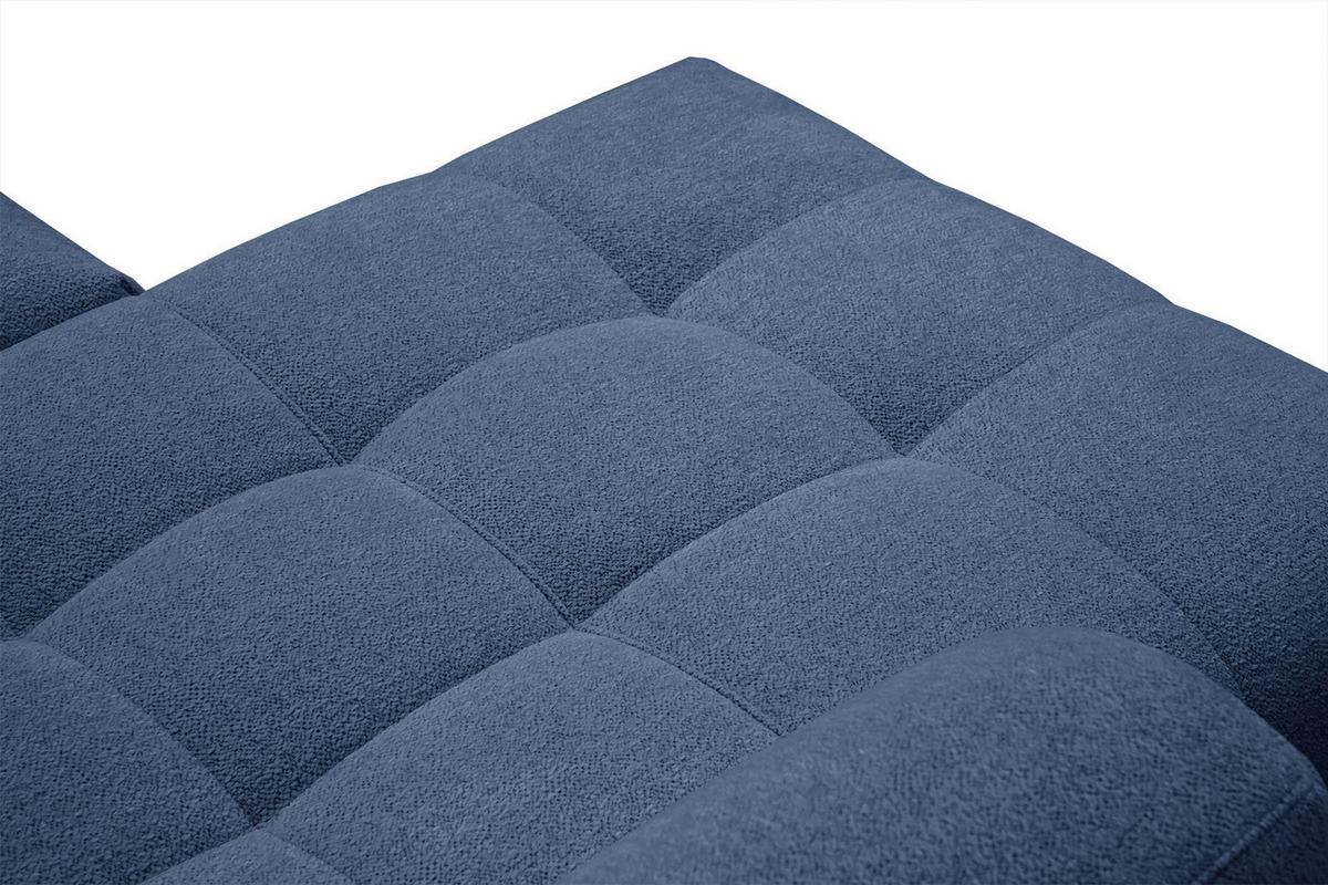 ECKSOFA SALVINI 4-Sitzer, dunkelblau - Schwarz/Dunkelblau, Holzwerkstoff/Textil (158/292cm) - Wozimo