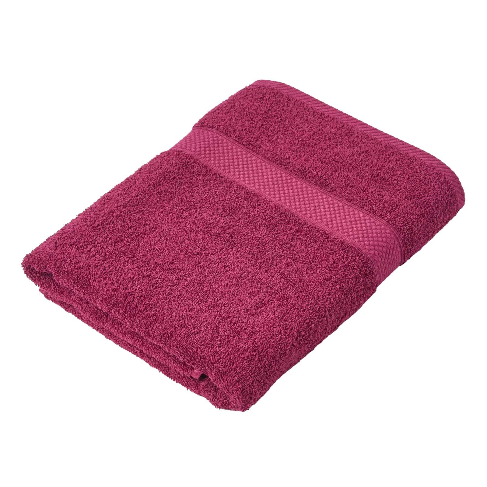 DUSCHTUCH Essential bordeaux 70/130 cm - Bordeaux, Textil (70/130cm) - Homescapes