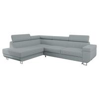ECKSOFA Fonti Cord, Seite: Links - Grau, Holz/Textil (253/188cm) - MIRJAN24