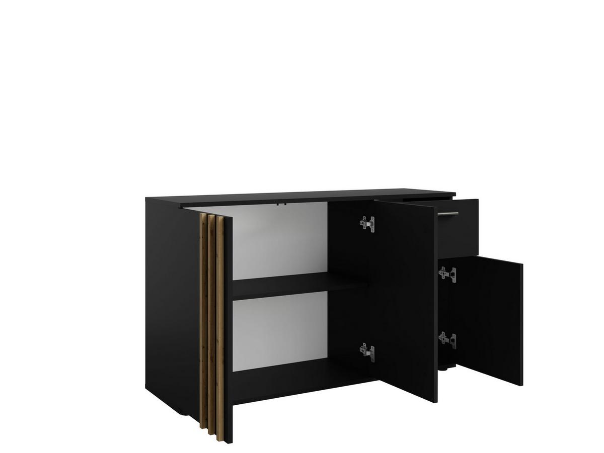 KOMMODE Schwarz 120/73/35 - Schwarz, Holzwerkstoff (120/73/35cm) - RAUMHIRSCH FURNITURE