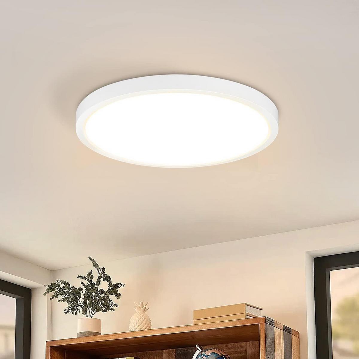LED-DECKENLEUCHTE Tannhainbach 18/2.4/18 cm - Weiß, Kunststoff (18/18/2.4cm) - ZMH