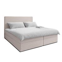BOXBETT SEVDAYLA 140x200 cm mit Bettkasten und Matratze - Beige + TOPPER - Beige/Schwarz, Holz/Holzwerkstoff (140/200cm) - AX Living