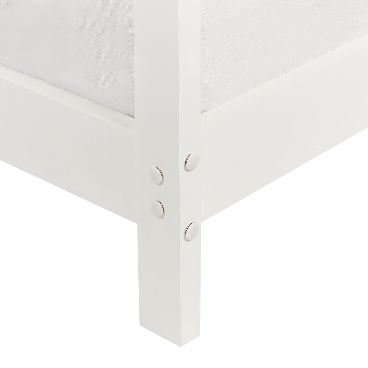 KINDER-HAUSBETT Weiß 90-200 cm Orlu - Weiß, Holz (90/200cm) - Beliani