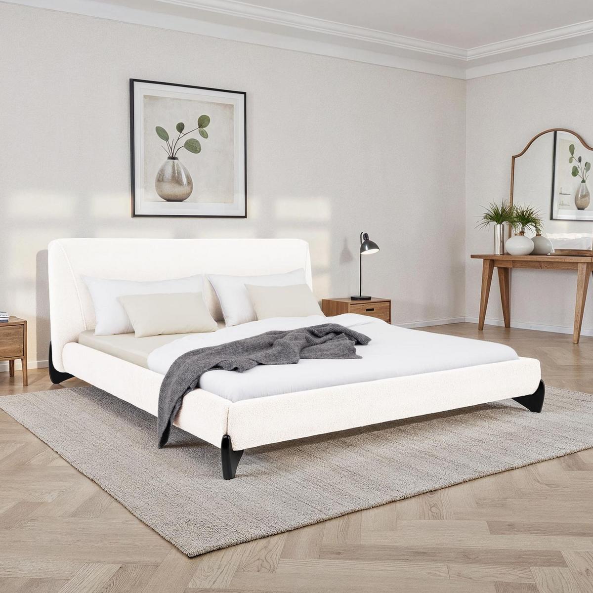 POLSTERBETT PATERNA 180X200 CM - Weiß, Textil (180/200cm) - IDIMEX