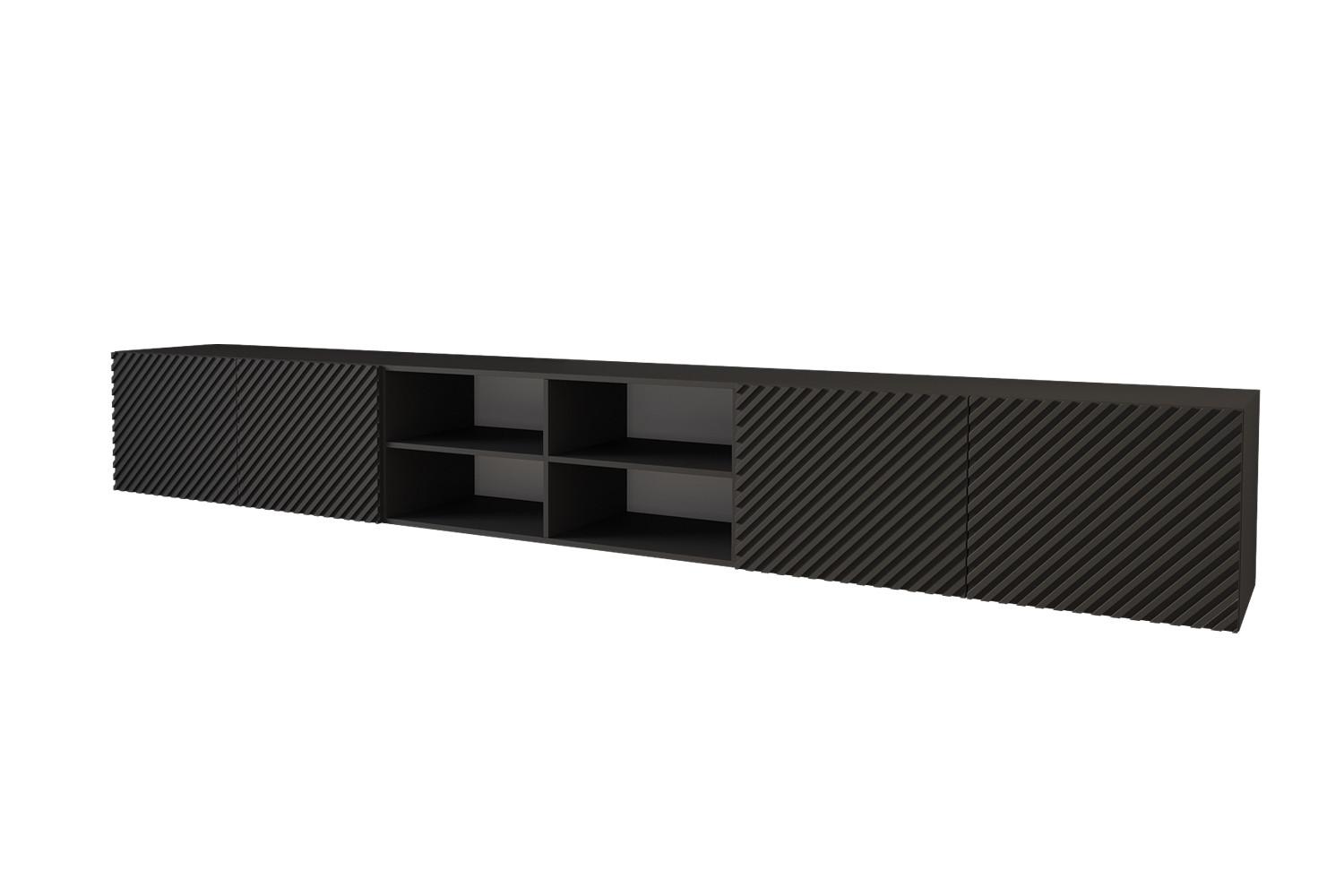 LOWBOARD ZENO-W 3x100x40x40 cm - Schwarz - Schwarz, Holzwerkstoff (300/40/40cm) - ALTDECOR