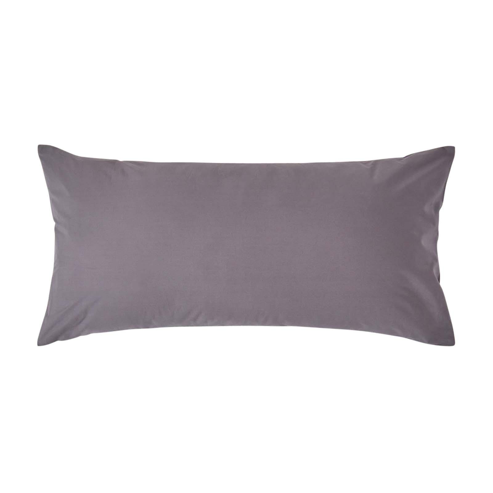 KISSENBEZUG Perkal, Ägyptische Baumwolle, Fadendichte 200 - Dunkelgrau, Textil (40/80cm) - Homescapes