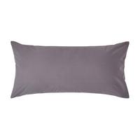KISSENBEZUG Perkal, Ägyptische Baumwolle, Fadendichte 200 - Dunkelgrau, Textil (40/80cm) - Homescapes