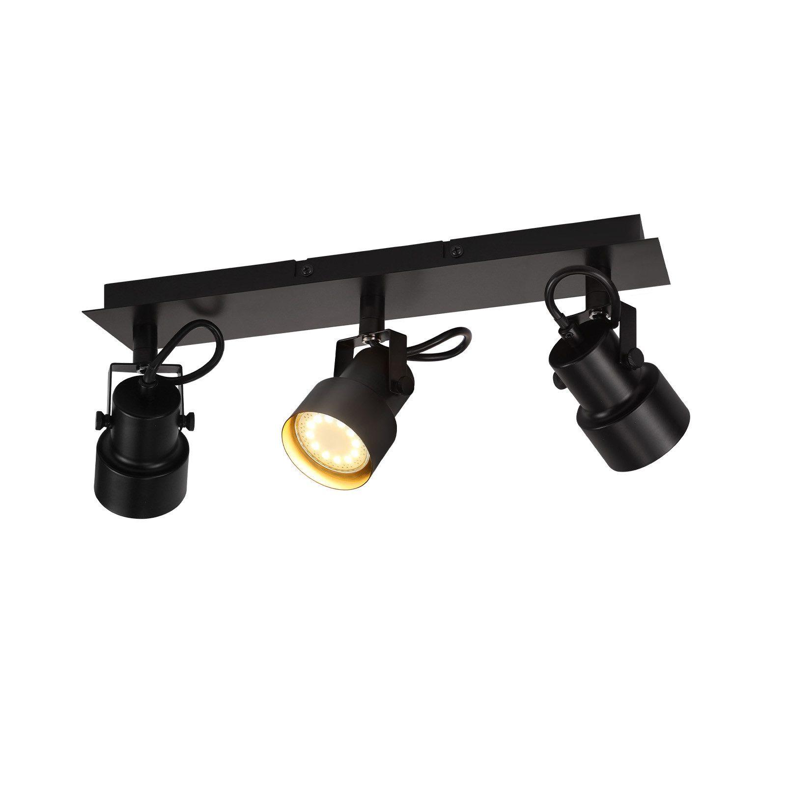DECKENSTRAHLER Brilon 3-flammig 42/7/10.5cm - Schwarz, Metall (42/7/10.5cm) - Nettlife