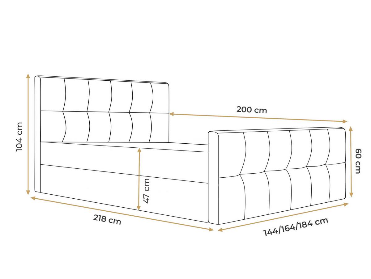 BOXBETT Orchido 140/200 cm in Grau – mit Bettkasten + TOPPER - Schwarz/Grau, Holz/Holzwerkstoff (140/200cm) - AX Living
