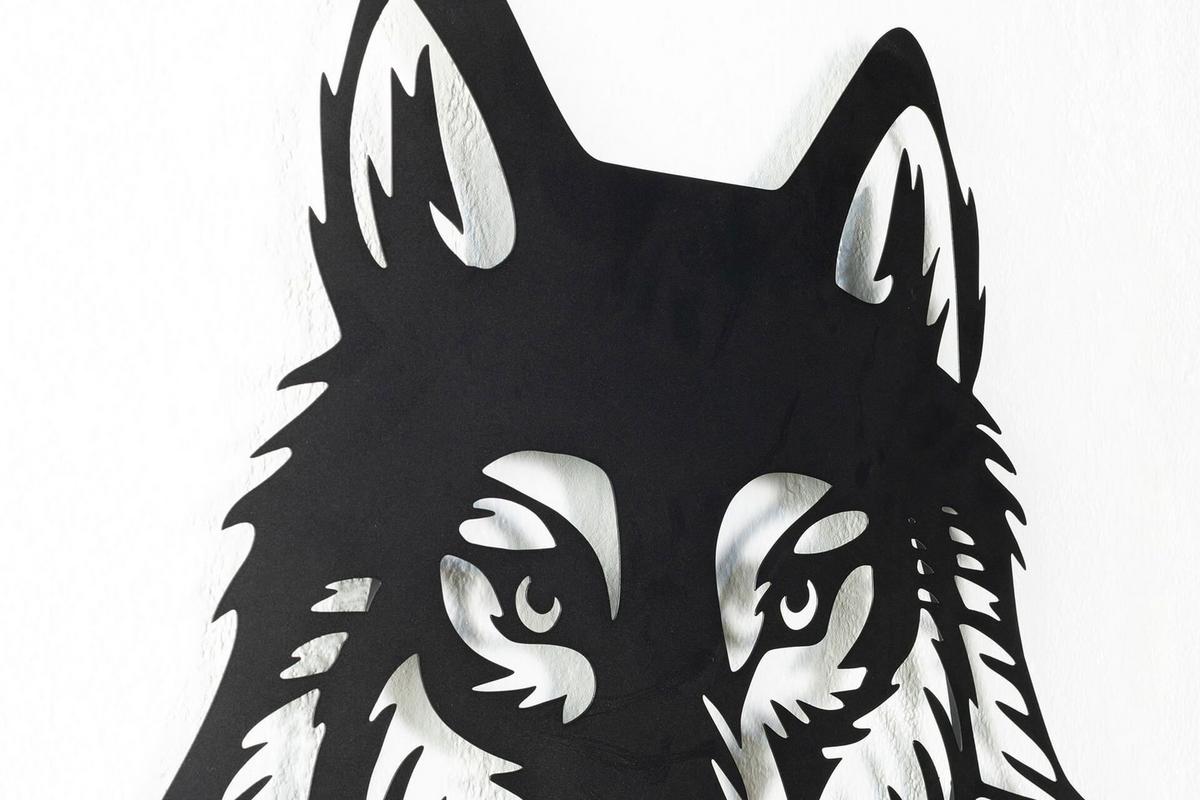 WANDDEKO Schwarz 68/82 cm - Schwarz, Metall (2.86/82/2cm) - KUNSTLOFT