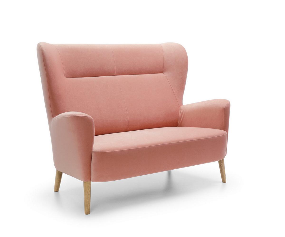 BETTSOFA RYZE Rosa Velours-Stoff - Rosa, Textil (93/110/144cm) - MASSENO