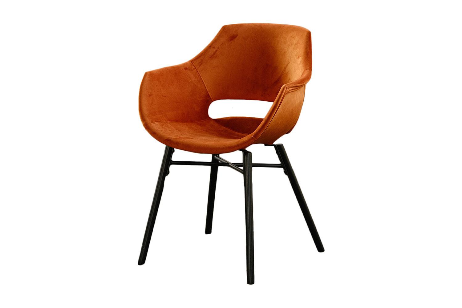 STUHL ZAJA Braun Velvet (1er-Set) - Braun, Textil (57/82/59cm) - KAWOLA