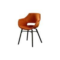 STUHL ZAJA Braun Velvet (1er-Set) - Braun, Textil (57/82/59cm) - KAWOLA