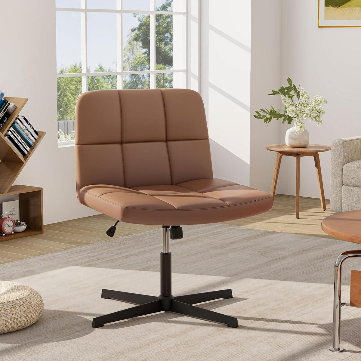 BÜROSTUHL Braun - Braun, Kunststoff (69/89/64cm) - COSTWAY