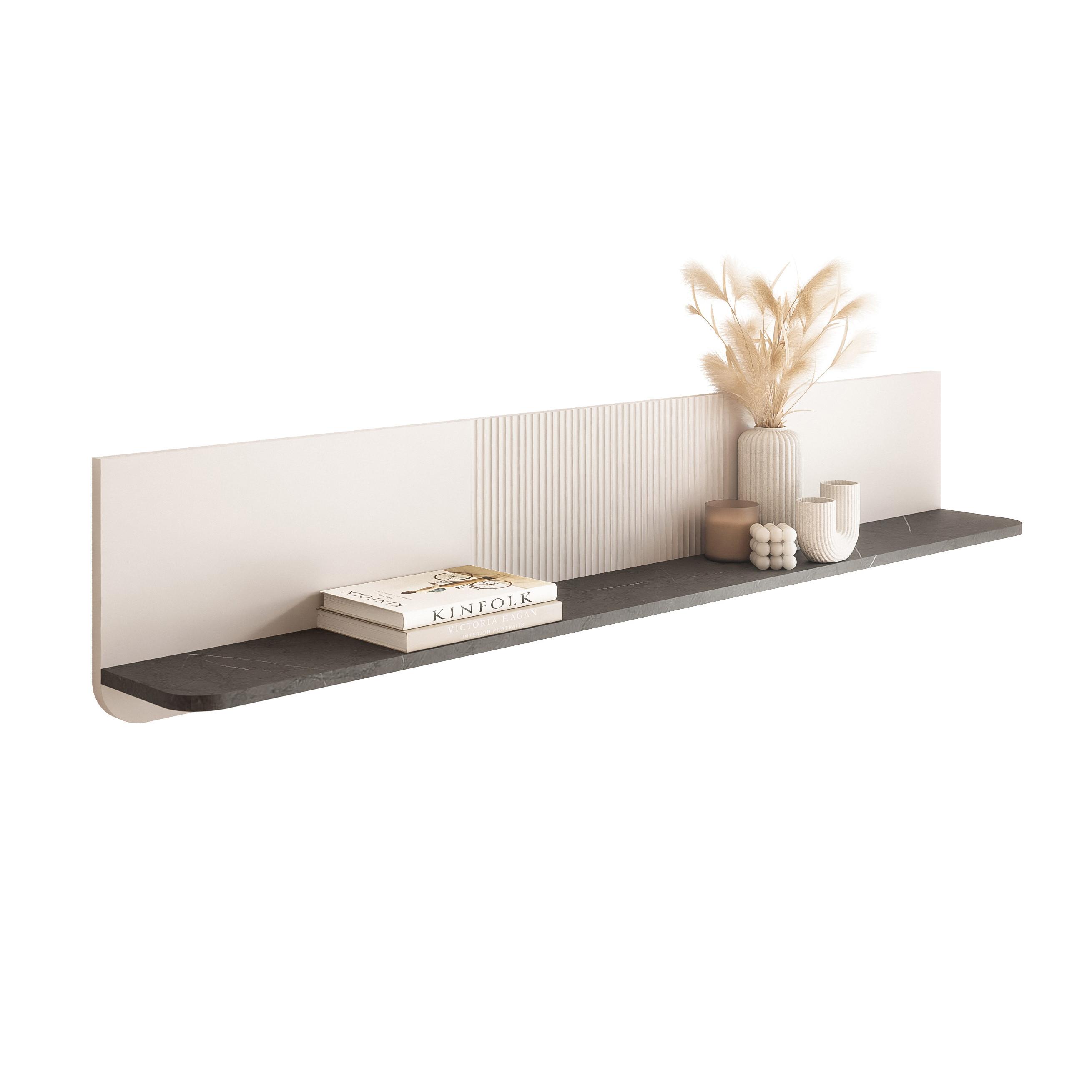 HÄNGEREGAL NAVANI 150 cm – Kaschmir / Stein - Kaschmir, Holzwerkstoff (150/42/22cm) - Idohome