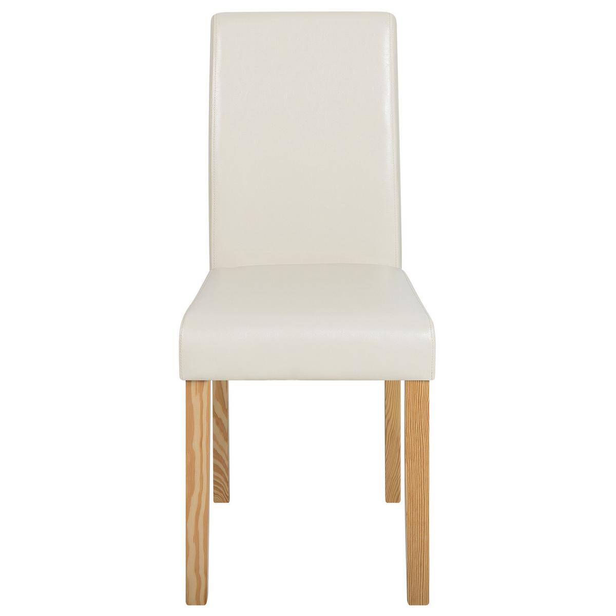 ESSZIMMERSTUHL 2er-Set Kunstleder Beige Broadway - Beige, Holz/Textil (42/93/59cm) - Beliani