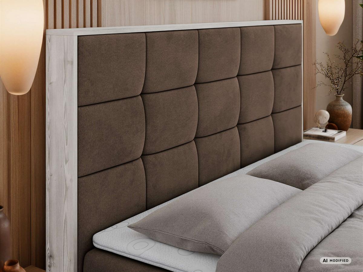 BOXBETT ALNOR 140/200 Braun Velvet - Topper T25 - H3 - Schwarz/Braun, Kunststoff/Textil (140/200cm) - MKS