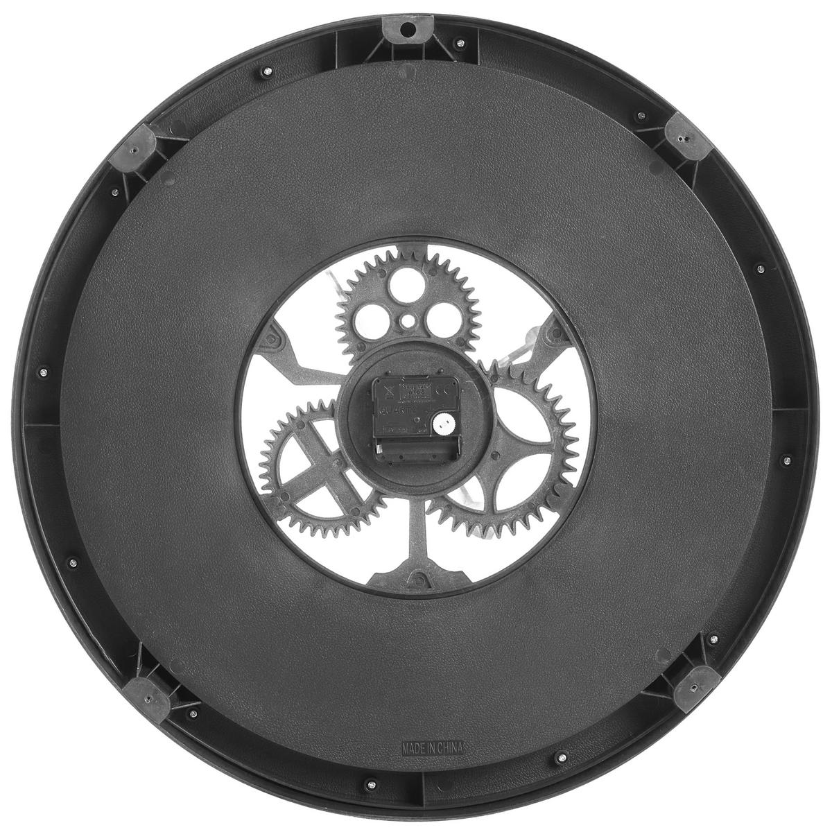 WANDUHR 50 cm Schwarz Bornos - Schwarz, Kunststoff (50/50/6cm) - Beliani