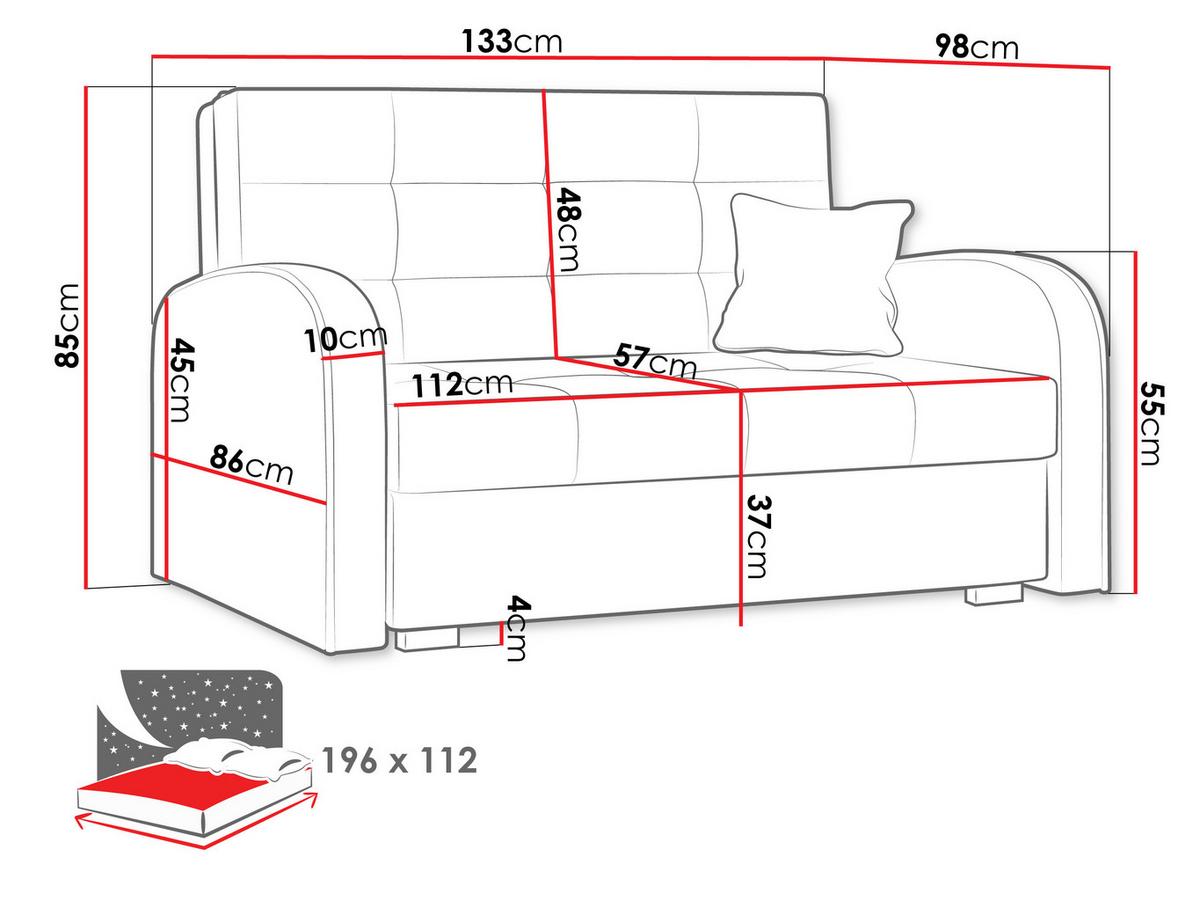 SCHLAFSOFA Viva Gold II - Hellgrau/Braun, Holz/Textil (133/85/98cm) - MIRJAN24