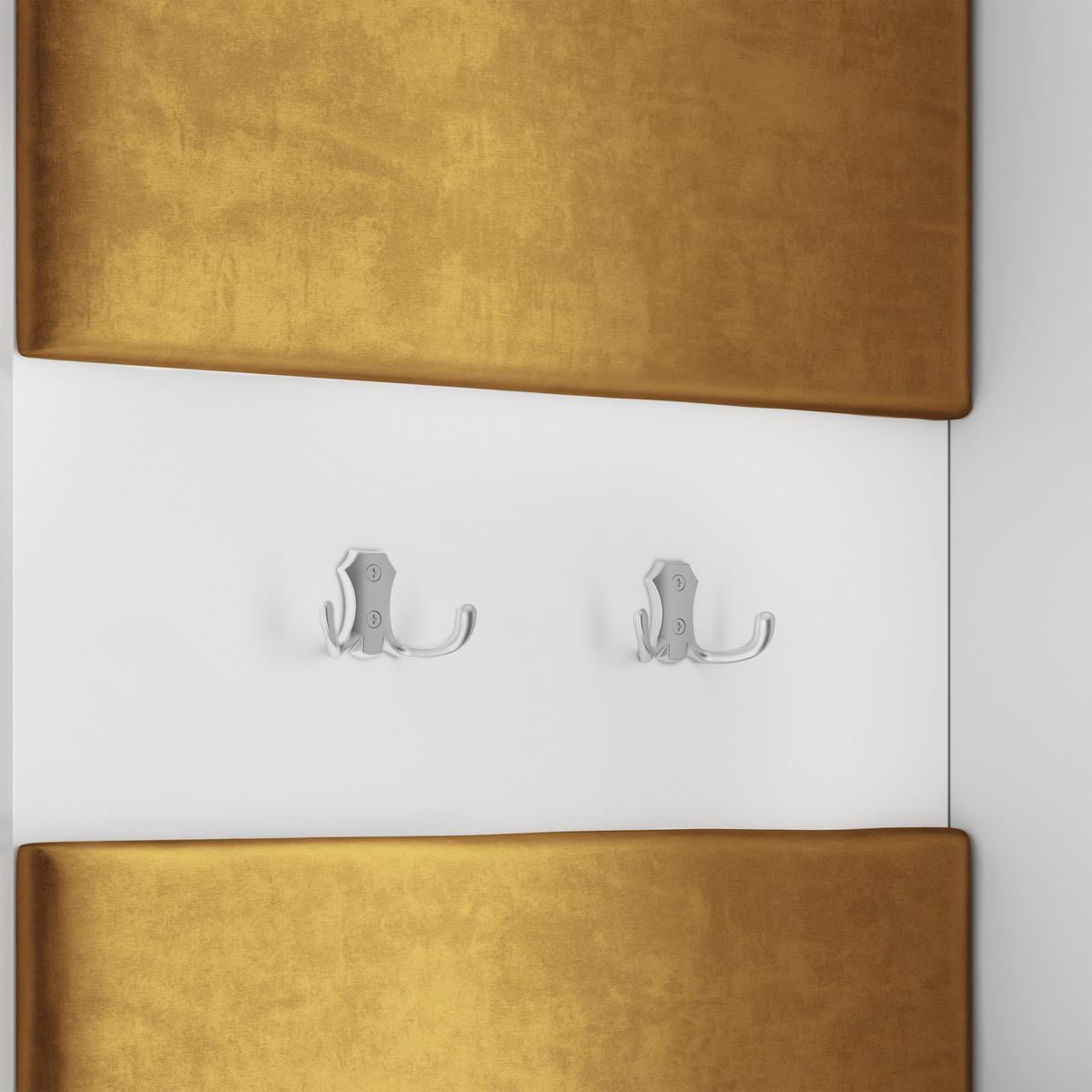 GARDEROBENSCHRANK LORI 95/181/51 cm Modern Garderobe-Set Eiche Lefkas - Eichefarben/Gelb, Holzwerkstoff (95/181/51cm) - MASSENO