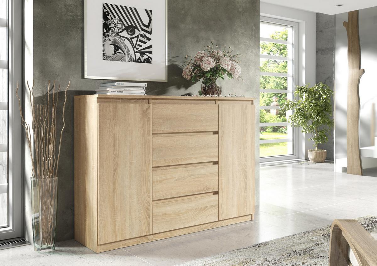 KOMMODE Sonoma 120/102/39 - Sonoma Eiche, Holzwerkstoff (120/102/39cm) - RAUMHIRSCH FURNITURE