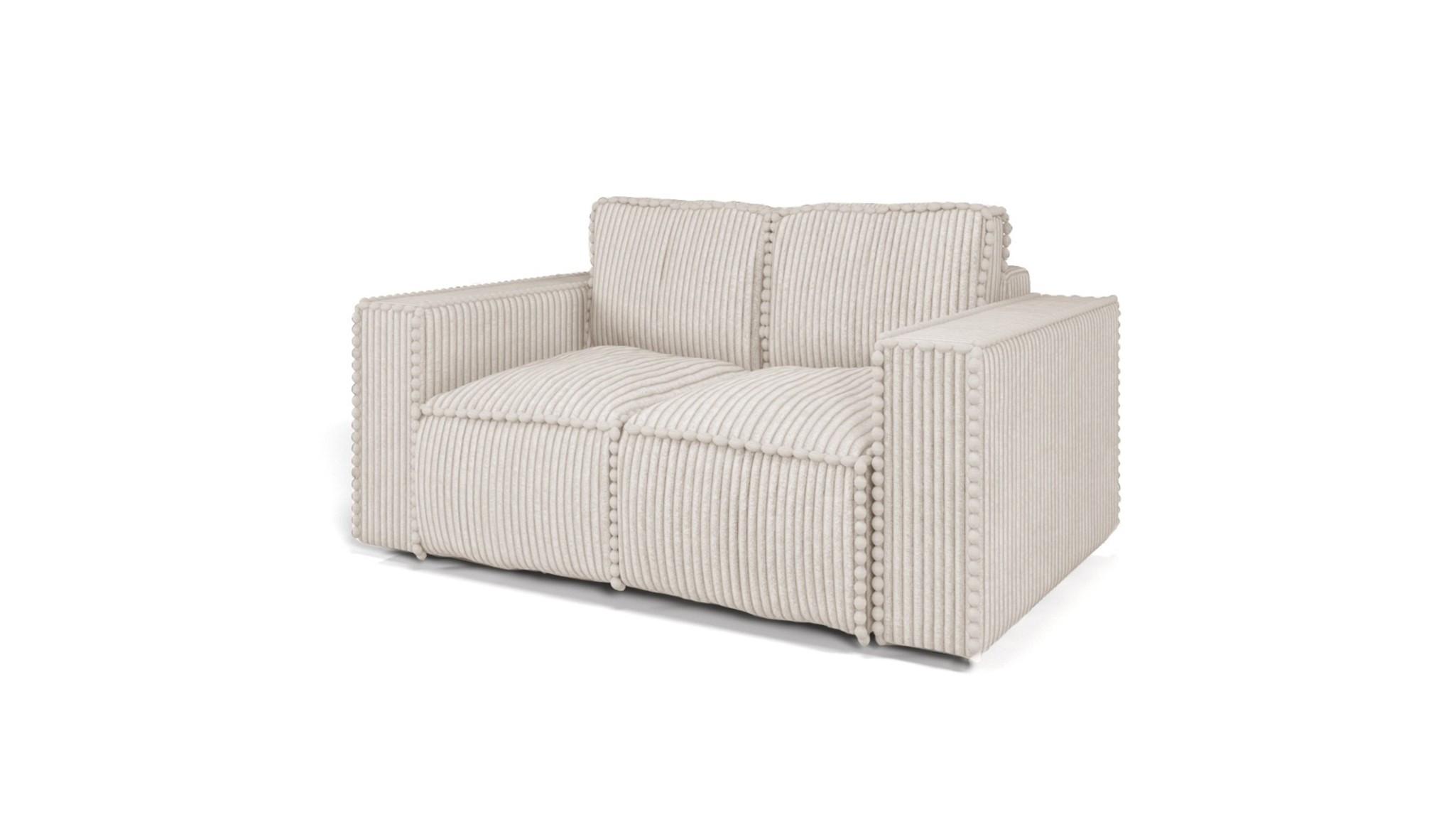 SOFA 2-sitzer Vajana - Creme, Holzwerkstoff/Textil (150/86/102cm) - Fun Möbel