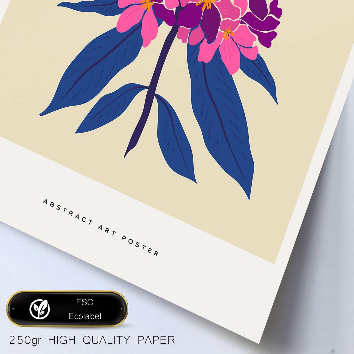 POSTER Set Mit 6 Blumen Süße Natur Und Botanikdrucke Für Innenarchitektur A3 & A4 Schwarzer Rahmen - Schwarz, Papier (29/3cm) - Nacnic