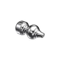 ENDSTÜCKE FÜR GARDINENSTANGEN 28 mm Ø, Rondo Chrom, Packung 2 Stück - Chromfarben, Kunststoff (8.8/4.3/4.3cm) - INTERDECO