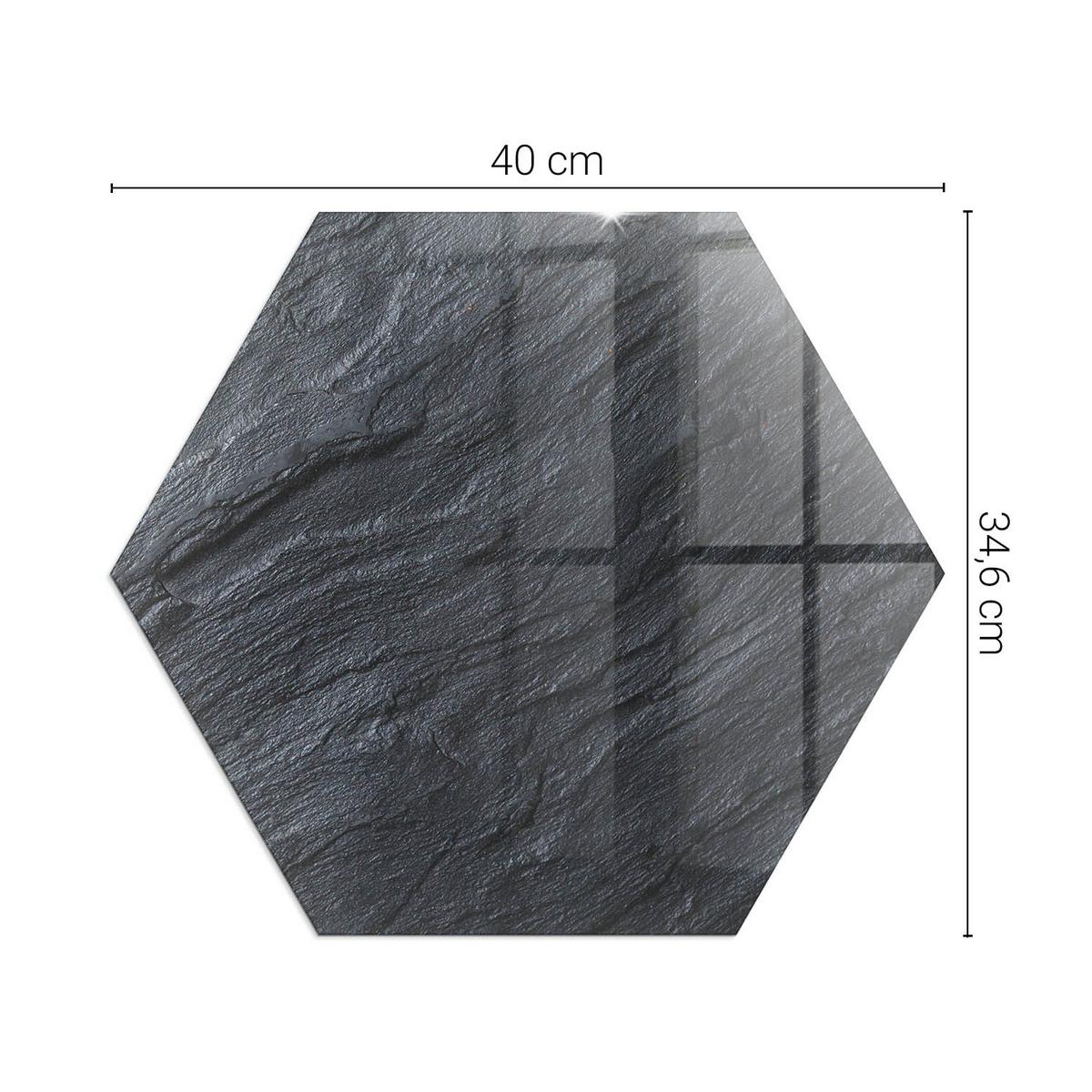 GLASPLATTE für Kamin h40 cm - Schwarz, Glas (40/40/0.4cm) - TULUP