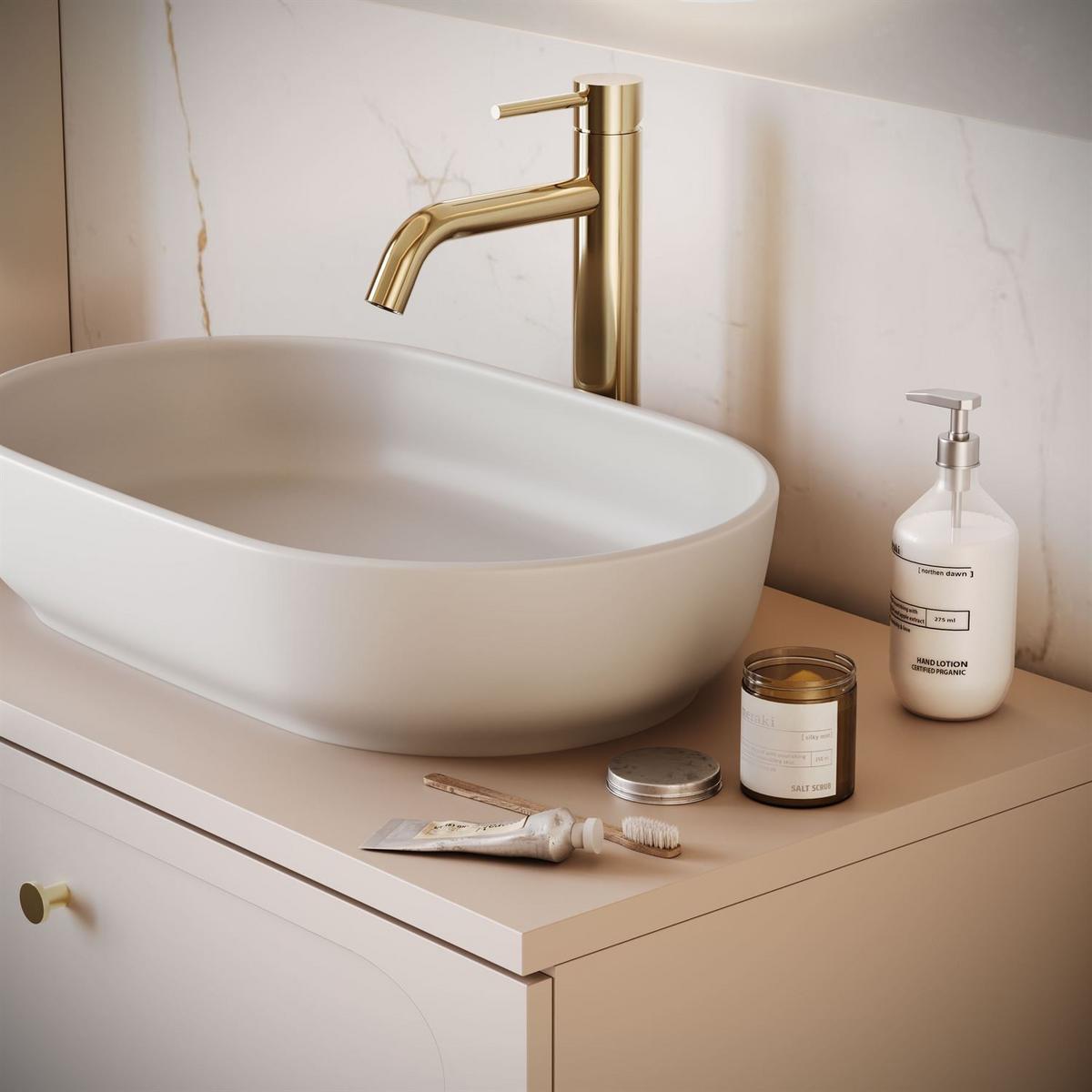 BADEZIMMERSCHRANK IVORY 60 cm - Beige, Holzwerkstoff (60.2/57/46cm) - Lookway