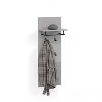 WANDGARDEROBE Aterno Grau 43 x 120 cm - Grau, Holzwerkstoff (43/120/27cm) - Livinity®