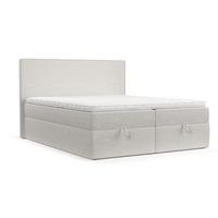 BOXBETT Velma 200/200 cm Hellbeige im Riva Stoff - Sandfarben/Schwarz, Holz/Holzwerkstoff (200/200cm) - AltaBeds