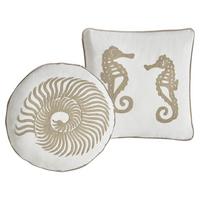 DEKOKISSEN 2er-Set Weiß 45/45 cm Sindora - Weiß, Textil (45/45cm) - Beliani