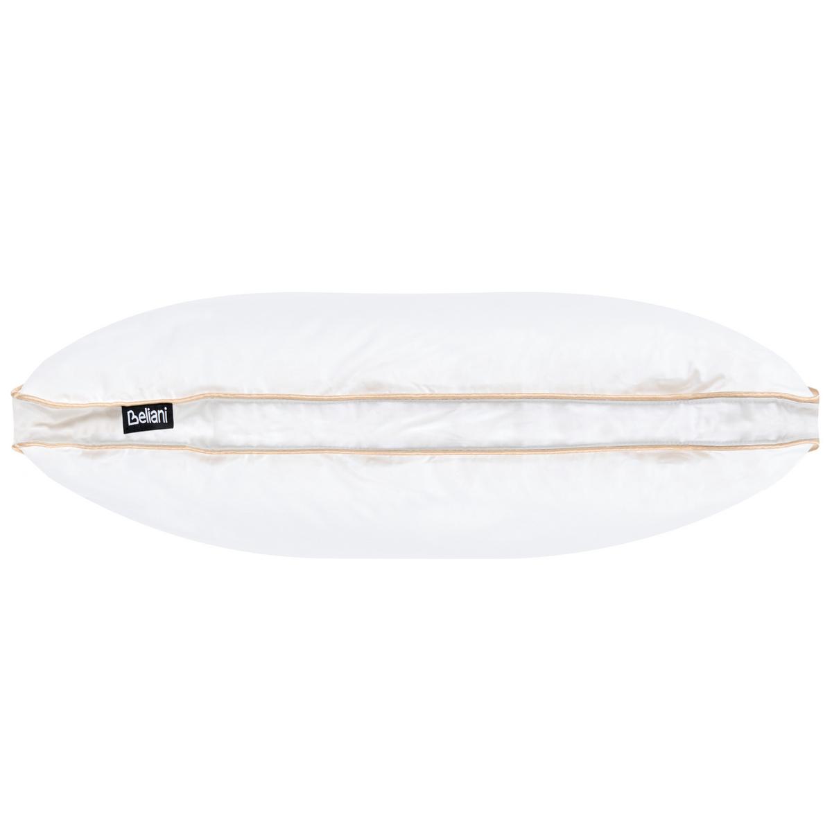 KOPFKISSEN Weiß Hoch 40/80 cm Etna - Weiß, Naturmaterialien (80/40cm) - Beliani