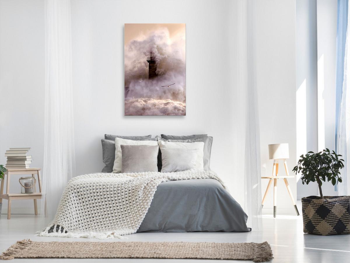 KUNSTDRUCK Grau 40/60 cm - Beige/Grau, Textil (40/60cm) - KUNSTLOFT
