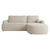 ECKSOFA Loridu Premium, Seite: Rechts - Beige/Schwarz, Holz/Kunststoff (174/250cm) - MIRJAN24