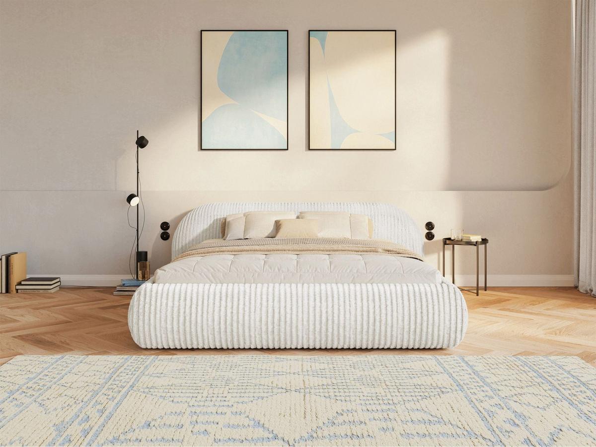 POLSTERBETT Shels Low Hellgrau 180x200 cm - Hellgrau/Schwarz, Kunststoff/Textil (180/200cm) - Selsey