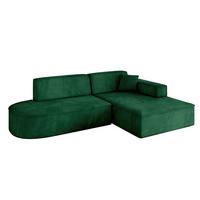 ECKSOFA Ottomane Rechts IREA-L1-v4 - 234x171x79 cm Grün - Grün, Holzwerkstoff/Textil (171/234cm) - ALTDECOR