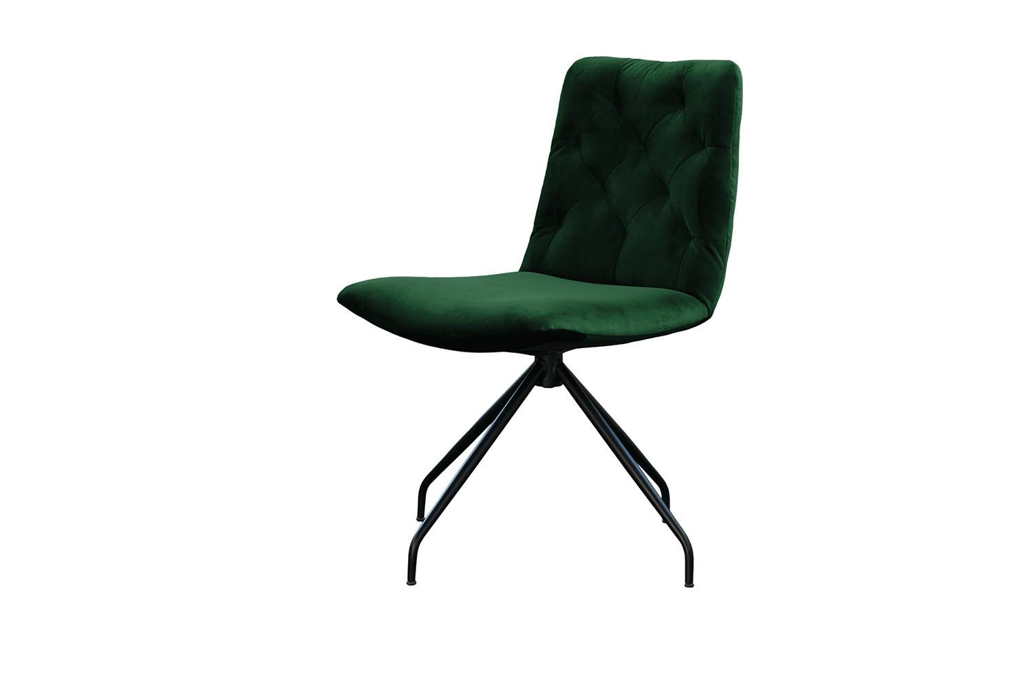 DREHSTUHL NEW CHARME Smaragdgrün Velvet (1er-Set) - Smaragdgrün, Textil (52/87/66cm) - KAWOLA
