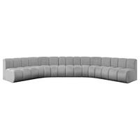 WOHNLANDSCHAFT modulares Sofa Montra-U1 - 490x174x70 cm Grau - Hellgrau, Holzwerkstoff/Textil (490/70/174cm) - ALTDECOR