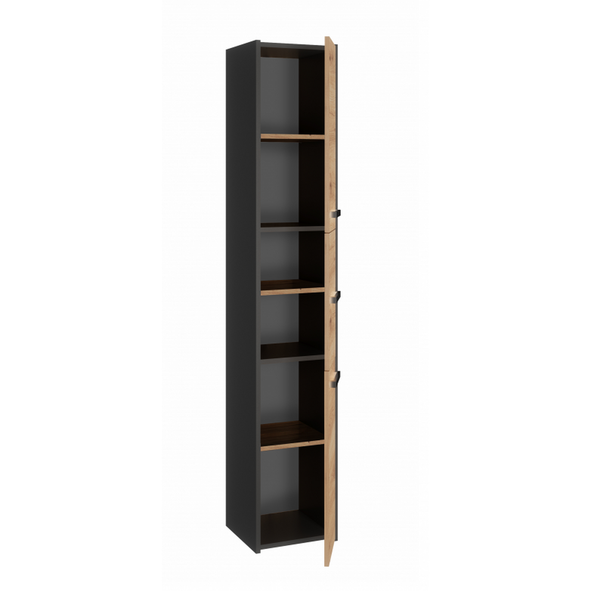 BADEZIMMERSCHRANK Anthrazit, Artisan 30/170/30 - Anthrazit, Holzwerkstoff (30/170/30cm) - RAUMHIRSCH FURNITURE