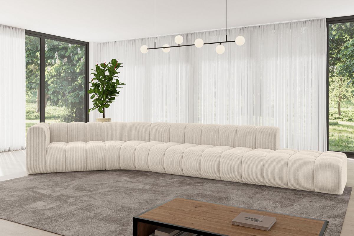 ECKSOFA modulares Sofa Tilmo-L2 - 490x194x70 cm Beige - Beige, Holzwerkstoff/Textil (490/194cm) - ALTDECOR