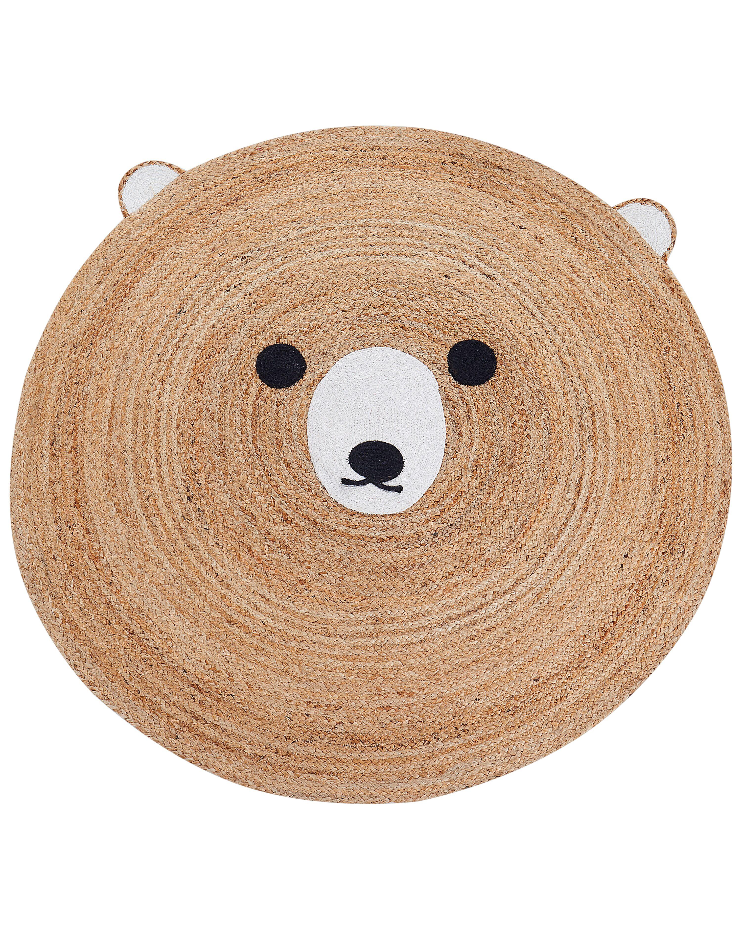 KINDERTEPPICH Kosalar 120/120 cm - Beige, Naturmaterialien (120/120cm) - Beliani