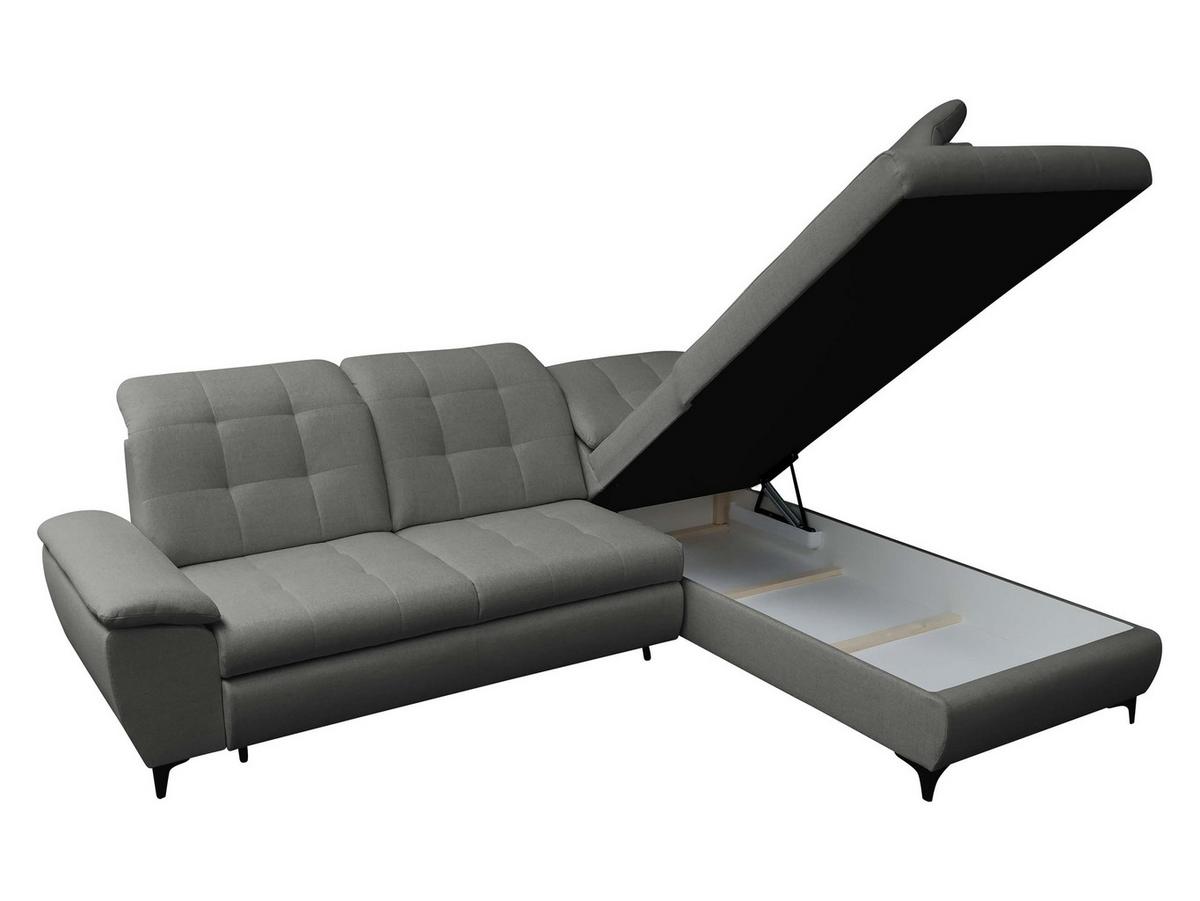 ECKSOFA Forest, Seite: Links - Beige/Schwarz, Holz/Textil (271/212cm) - MIRJAN24